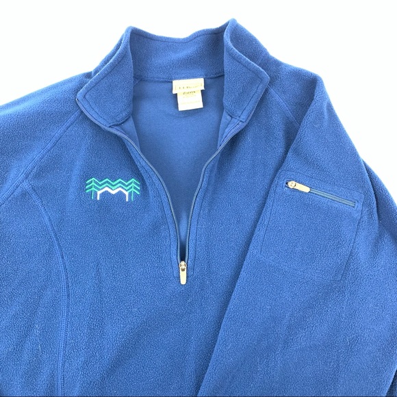 LL Bean 1/4 Zip Women’s Fleece Pullover Blue Size Small Regular 272479 - Picture 5 of 5